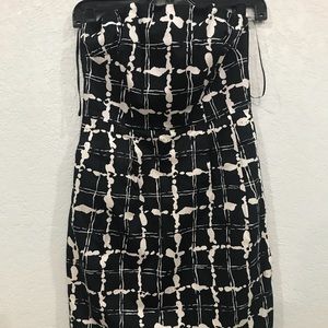 Express black and white tube dress